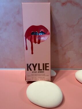 Kylie Cosmetics Lip Kit Box with Red Lip Drip Graphic